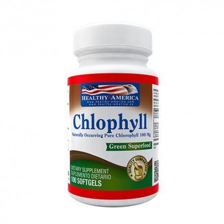 CHLOPHYLL 100mg GRREN SUPERFOOD (HEALTHY DE AMERICA COLOMBIA) FCO*100 SOTGEL
