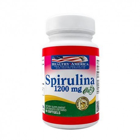 SPIRULINA ALGAE 1200MG (HEALTHY DE AMERICA COLOMBIA) FCO*90 CAPSULAS