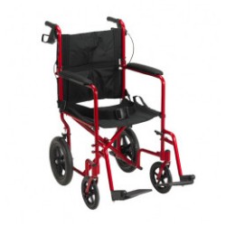 SILLA DE TRANSPORTE PLEGABLE CON FRENOS EN ALUMINIO Drive (Envíos a toda Colombia) COLOR ROJO