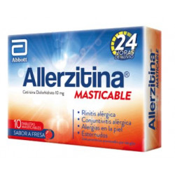 ALLERZITINA MASTICABLE 10 MG SABOR A FRESA CAJA*10 TABLETAS (Claro llegamos a toda Colombia)